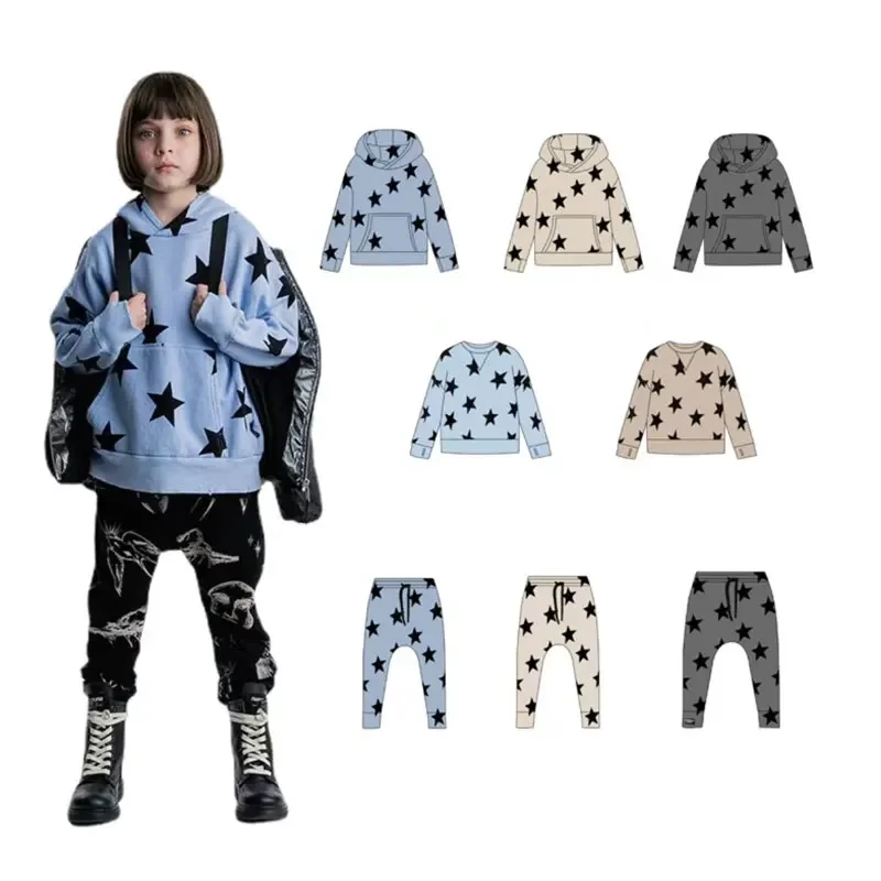 2023 Long Sleeve New Arrival Stars Print Boys Girls Sweatshirts Hoodies Pants Set Autumn Spring Kids Clothes Shirts Tops 14Y
2023 Long Sleeve New Arrival Stars Print Boys Girls Sweatshirts Hoodies Pants Set Autumn Spring Kids Clothes Shirts Tops 14Y