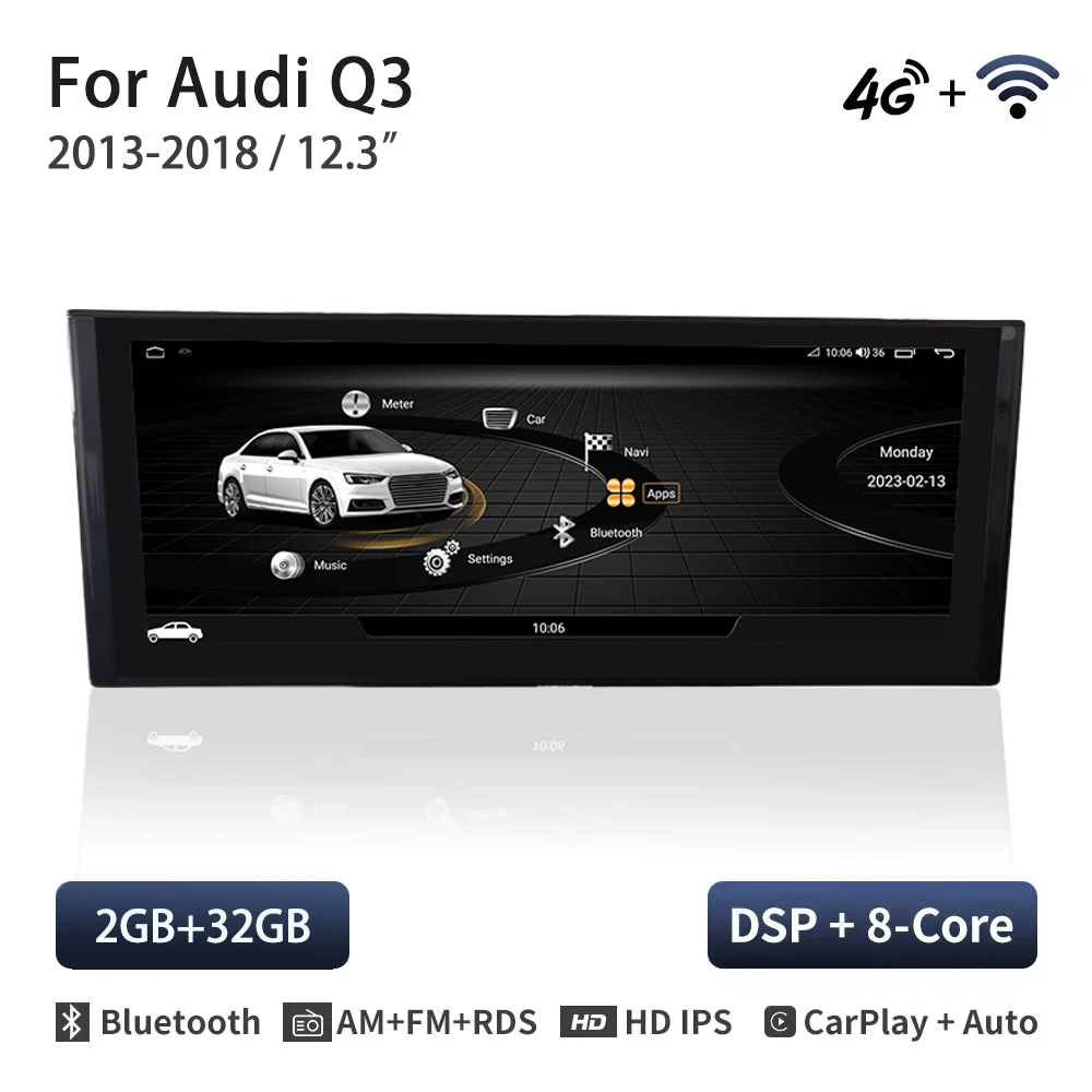 12.3" Car Video Player Android For Audi Q3 Touch Screen Car Carplay Monitor Multimdia Player Speacker Radio Navi Stereo
12.3" Car Video Player Android For Audi Q3 Touch Screen Car Carplay Monitor Multimdia Player Speacker Radio Navi Stereo