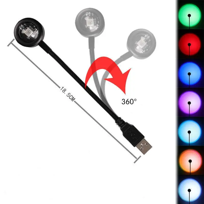 Sunset Lamp USB LED RGB Night Light Projector Atmosphere Home Decoration Photography Lighting Coffee Shop Wall For Tik Tok Live
Sunset Lamp USB LED RGB Night Light Projector Atmosphere Home Decoration Photography Lighting Coffee Shop Wall For Tik Tok Live