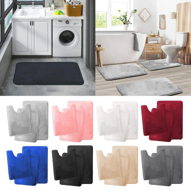 Set of 3 Bathroom Rugs Memory Foam Bath Mat Nonslip Toilet Mats Super Absorbent U-Shaped Foot Pad Carpets Machine Wash
Set of 3 Bathroom Rugs Memory Foam Bath Mat Nonslip Toilet Mats Super Absorbent U-Shaped Foot Pad Carpets Machine Wash