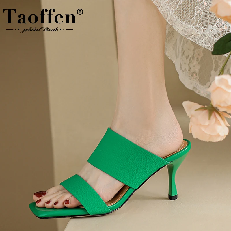 Taoffen 2022 New Women High Heel Sandals Real Leather Thin Heel Fashion Summer Woman Shoes Party Ins Ladies Footwear Size 34-40
Taoffen 2022 New Women High Heel Sandals Real Leather Thin Heel Fashion Summer Woman Shoes Party Ins Ladies Footwear Size 34-40