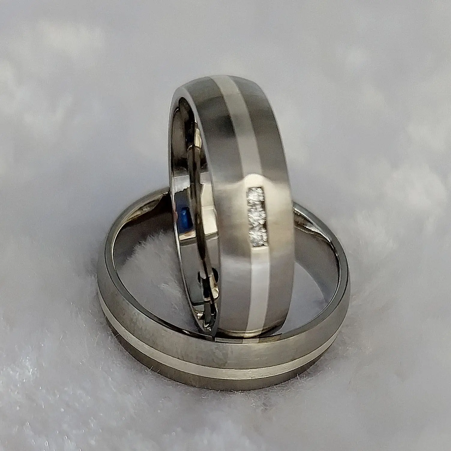 Wedding Rings Sets For Men and Women Never Fade Two Tone Matte Shiny Handmade 316L Stainless Steel Fashion Jewelry Couples Ring
Wedding Rings Sets For Men and Women Never Fade Two Tone Matte Shiny Handmade 316L Stainless Steel Fashion Jewelry Couples Ring