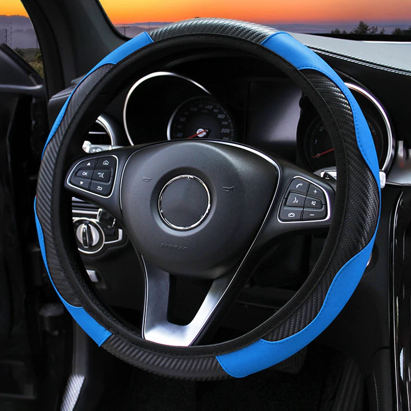 Car Steering Wheel Cover Breathable Anti Slip PU Leather Steering Covers Suitable 37-39cm Auto Decoration Carbon Fiber
Car Steering Wheel Cover Breathable Anti Slip PU Leather Steering Covers Suitable 37-39cm Auto Decoration Carbon Fiber