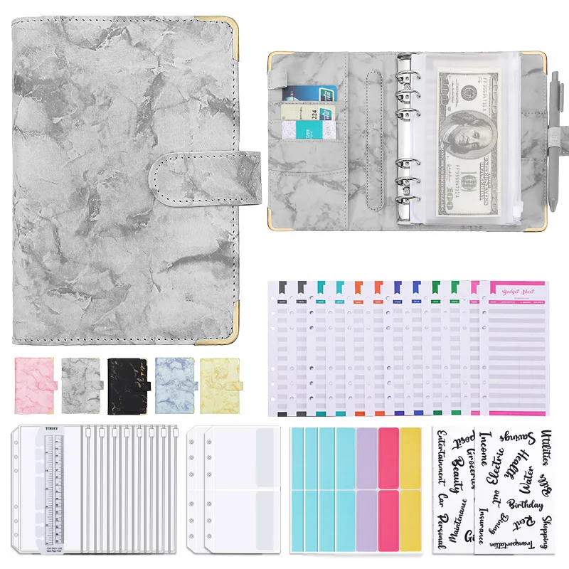 Marble Money Budget Planner Binder with Zipper Envelopes Cash Envelopes for Budgeting Money Organizer for A6 Cash Budget Binder
Marble Money Budget Planner Binder with Zipper Envelopes Cash Envelopes for Budgeting Money Organizer for A6 Cash Budget Binder