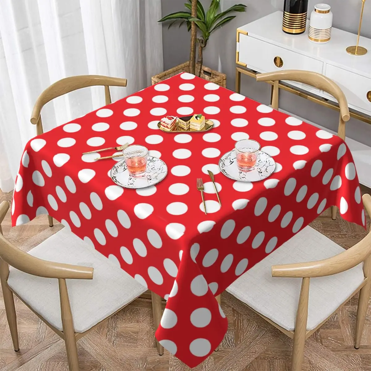 Red And White Dot Table Cover Universal Rectangular Fitted Tablecloth Protector for Wedding Banquet Party
Red And White Dot Table Cover Universal Rectangular Fitted Tablecloth Protector for Wedding Banquet Party