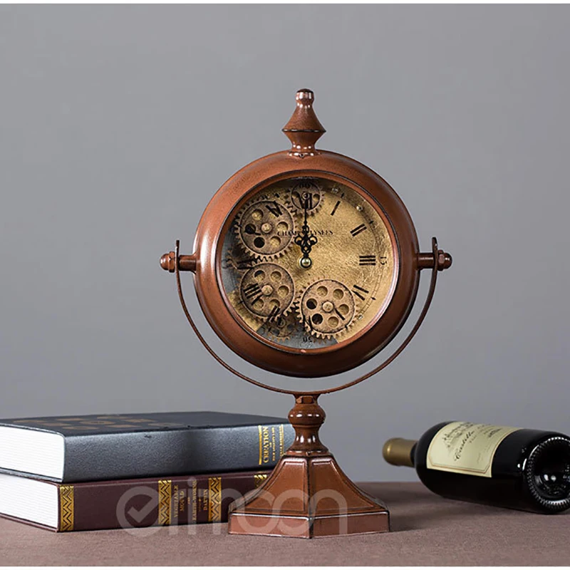 Retro American Industrial Style Art Creative Gear Clock Shop Bar Living Room European Personalized Decorative Iron Desk Clock
Retro American Industrial Style Art Creative Gear Clock Shop Bar Living Room European Personalized Decorative Iron Desk Clock