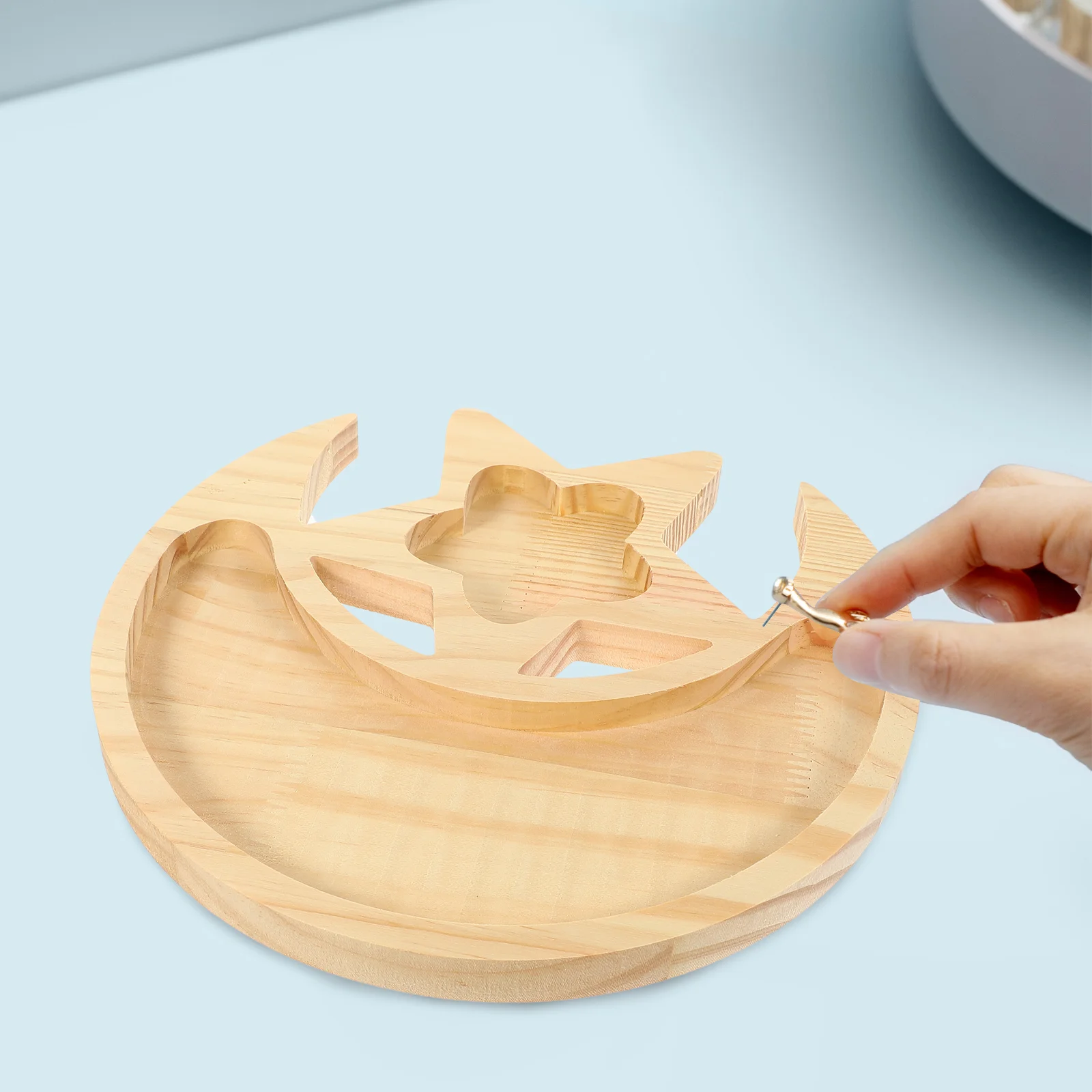Tray Moon Wooden Serving Dish Display Holder Plate Crystal Wood Starstorage Platter Trinket Snack Fruitjewelry Ramadan Dry
Tray Moon Wooden Serving Dish Display Holder Plate Crystal Wood Starstorage Platter Trinket Snack Fruitjewelry Ramadan Dry