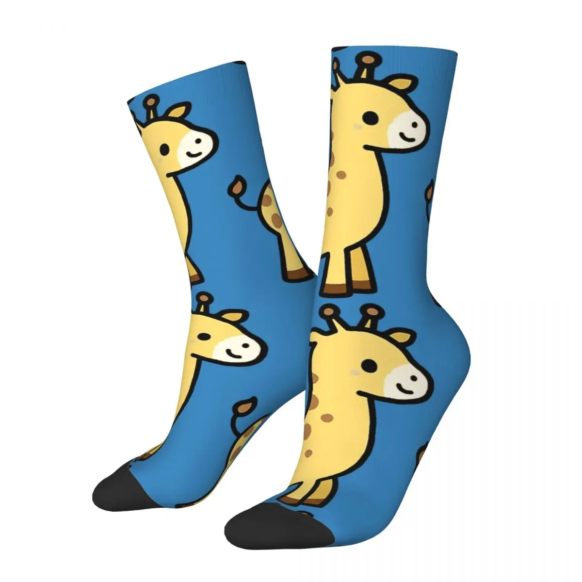 

Funny Crazy Sock for Men Giraffe Hip Hop Harajuku Giraffe Happy Quality Pattern Printed Boys Crew compression Sock Casual Gift