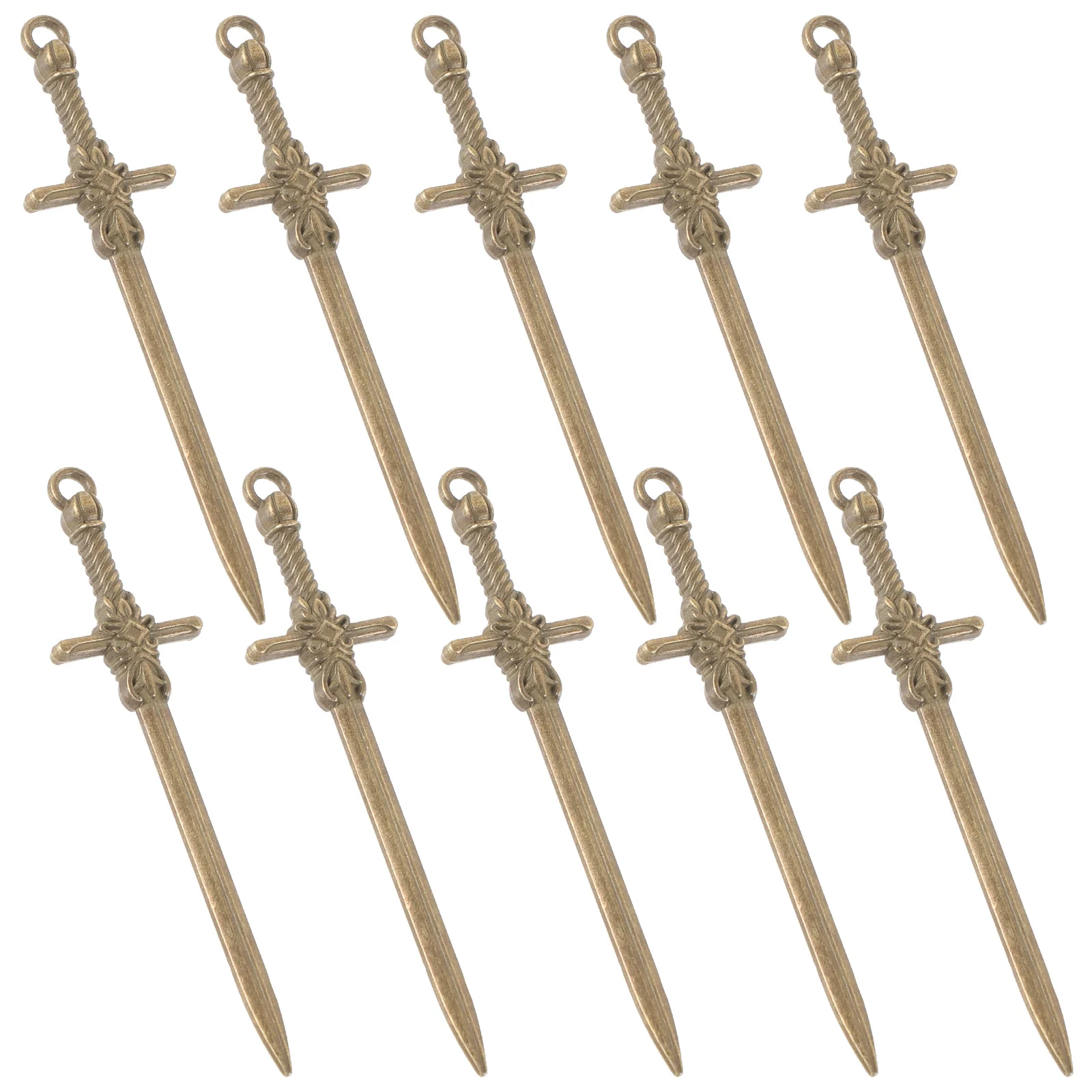 10 Pcs Vintage Accessories Metal Jewelry Making Charms Sword Pendant Crafts Alloy Bookmark 
10 Pcs Vintage Accessories Metal Jewelry Making Charms Sword Pendant Crafts Alloy Bookmark