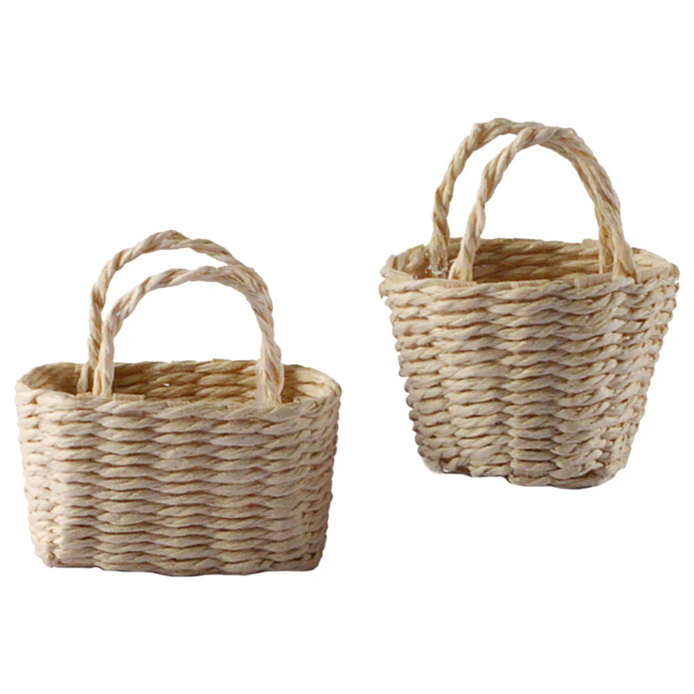 2 Pcs House Flower Basket Miniature Baskets Bamboo Model Wicker Hamper Ornament Simulation Props Rattan
2 Pcs House Flower Basket Miniature Baskets Bamboo Model Wicker Hamper Ornament Simulation Props Rattan