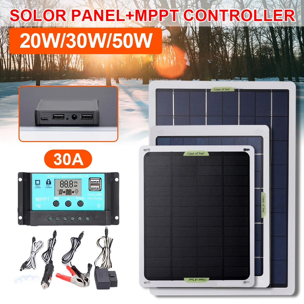 20W/30W/50W Solar Panel MPPT Controller 30A OBD Dual USB Output Solar Cells Waterproof for 12V/24V Battery Charge Regulator
20W/30W/50W Solar Panel MPPT Controller 30A OBD Dual USB Output Solar Cells Waterproof for 12V/24V Battery Charge Regulator