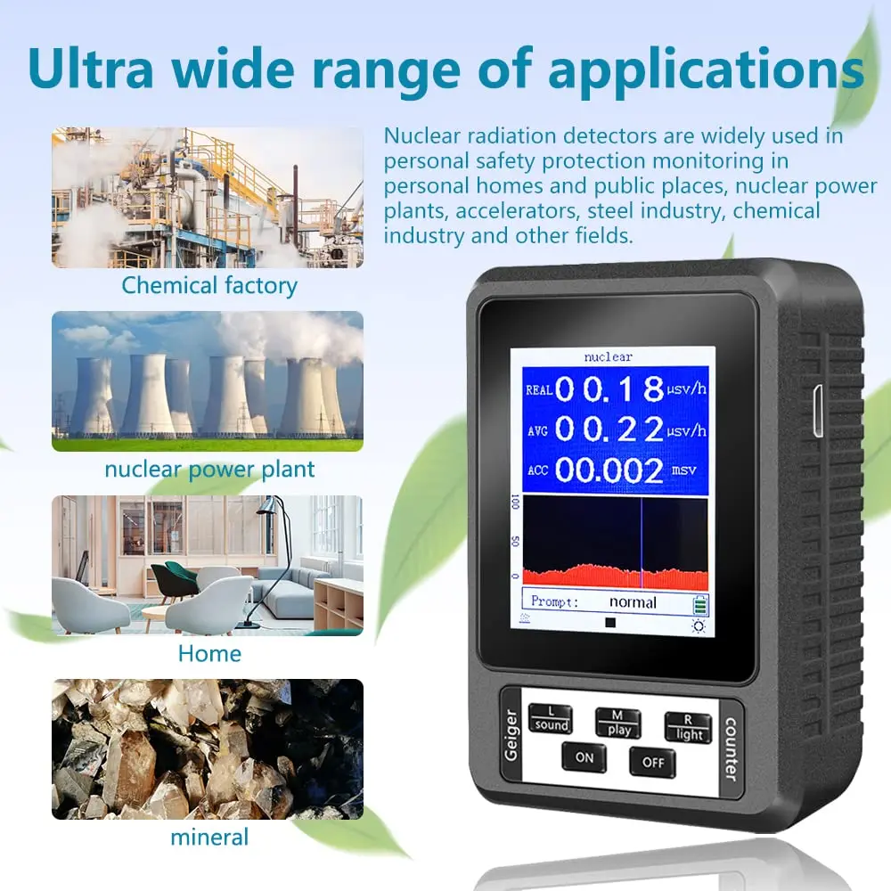 Multifunction XR1B Portable Geiger Counter Nuclear Radiation Detector Personal Dosimeter Marble Tester X-Ray Radiation Dosimeter
Multifunction XR1B Portable Geiger Counter Nuclear Radiation Detector Personal Dosimeter Marble Tester X-Ray Radiation Dosimeter
