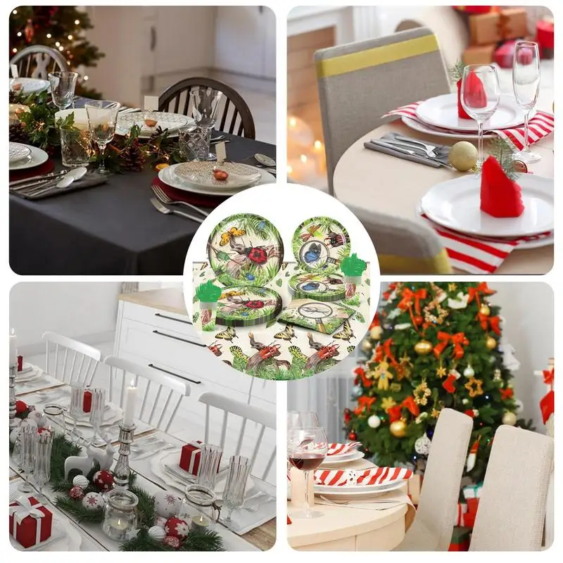 Столовые приборы в виде насекомых, созданий, украшения на день рождения, 81 штука столовых приборов, столовая скатерть на день рождения 
Столовые приборы в виде насекомых, созданий, украшения на день рождения, 81 штука столовых приборов, столовая скатерть на день рождения