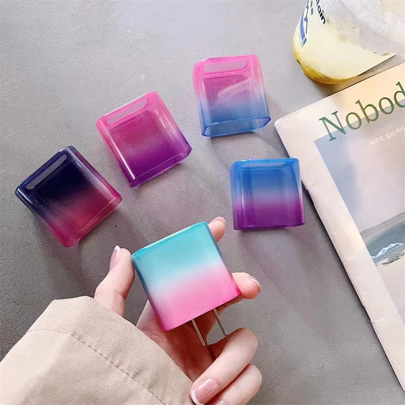 USB Cable Protector Data Line Fast Charging Cover For iphone 18W 20W Head Winder Head Cord Gradient Color Charger Silicone Cover
USB Cable Protector Data Line Fast Charging Cover For iphone 18W 20W Head Winder Head Cord Gradient Color Charger Silicone Cover