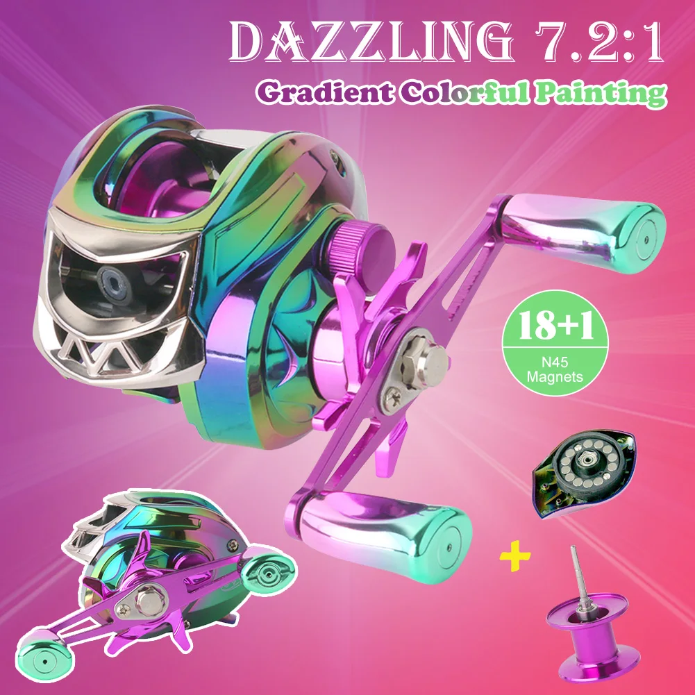 Baitcasting Fishing Reel 8KG Max Drag 7.2:1 Ratio 18+1BB Reel Metal Spool Left/Right Hand Carp Bass Pike Freshwater Saltwater
Baitcasting Fishing Reel 8KG Max Drag 7.2:1 Ratio 18+1BB Reel Metal Spool Left/Right Hand Carp Bass Pike Freshwater Saltwater