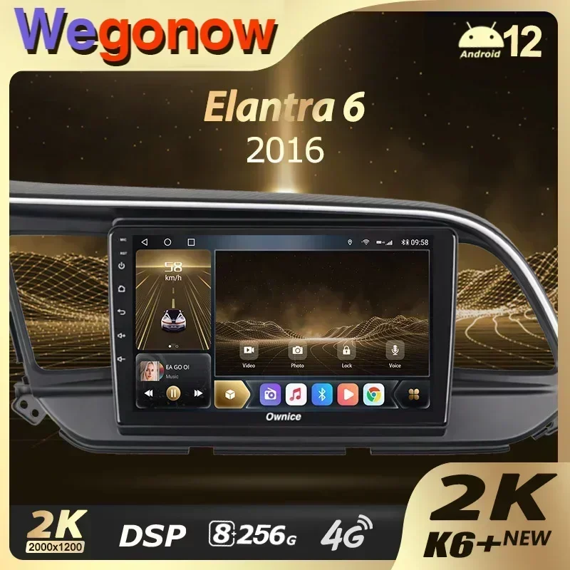 Ownice K6+ 2K 13 3 дюйма для Hyundai Elantra 6 2018-2020 Автомобильный радиоприемник Мультимедийный