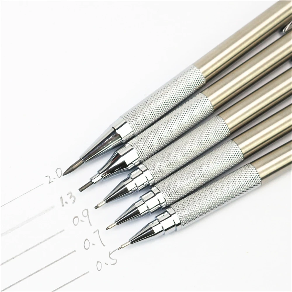 Stainless steel mechanical pencil 2.0 1.3 0.9 0.7 0.5 Black School student writing art painting professional pen
Stainless steel mechanical pencil 2.0 1.3 0.9 0.7 0.5 Black School student writing art painting professional pen