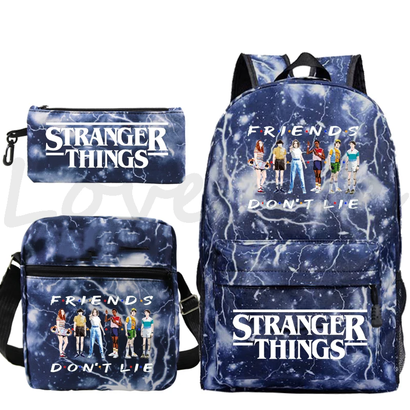 Stranger Things Backpack Friends Don't Lie School Bags for Teenager Boys Girls Knapsack Mochila Students Kids Backpacks 3pcs set 
Stranger Things Backpack Friends Don't Lie School Bags for Teenager Boys Girls Knapsack Mochila Students Kids Backpacks 3pcs set