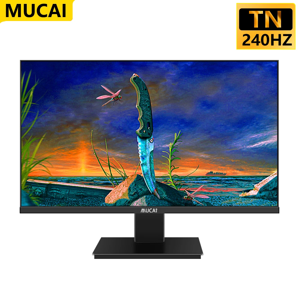 

MUCAI 25 Inch Monitor 240Hz LCD Gamer Computer Screen Display PC TN FHD Desktop Flat Panel HDMI-compatible/DP/1920*1080
