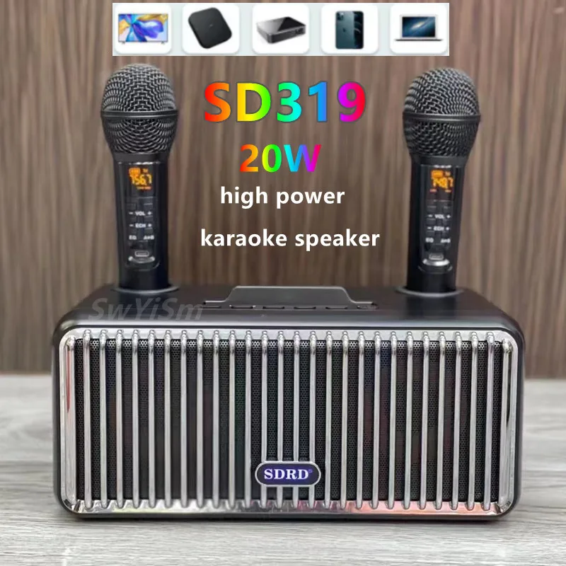 SD319 Bluetooth Audio All-In-One Machine Home KTV Wireless Microphone HIFI Supports K Song Wireless Recording Connection To TV
SD319 Bluetooth Audio All-In-One Machine Home KTV Wireless Microphone HIFI Supports K Song Wireless Recording Connection To TV