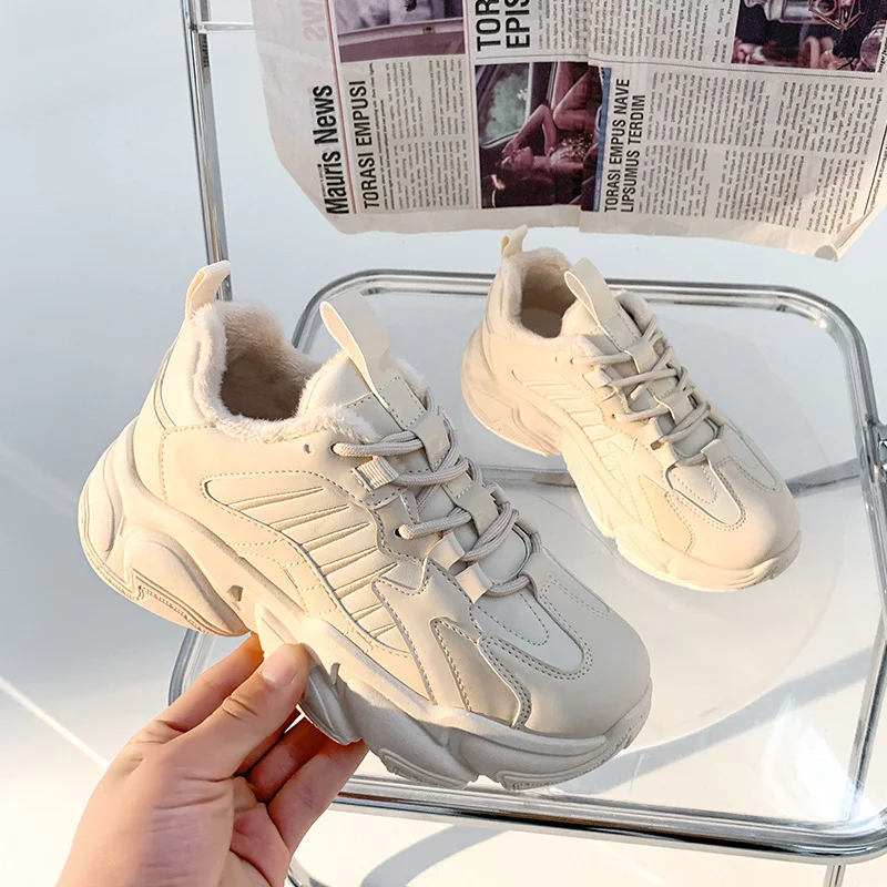 Women’s Sneakers Fashion Leather Chunky Sneaker Casual Shoes Autumn Plush Comfortable Thick Sole White Dad Flats Platform Shoes
Women’s Sneakers Fashion Leather Chunky Sneaker Casual Shoes Autumn Plush Comfortable Thick Sole White Dad Flats Platform Shoes