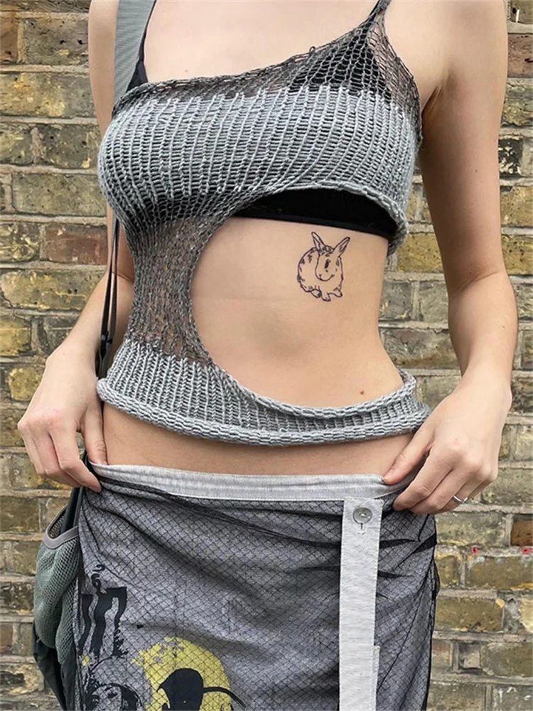 2023 New Grunge Vintage Streetwear Knitted Camis For Women Y2k Cut Out Sexy Chic Summer Crop Tops Gothic Fashion Backless Camis
2023 New Grunge Vintage Streetwear Knitted Camis For Women Y2k Cut Out Sexy Chic Summer Crop Tops Gothic Fashion Backless Camis
