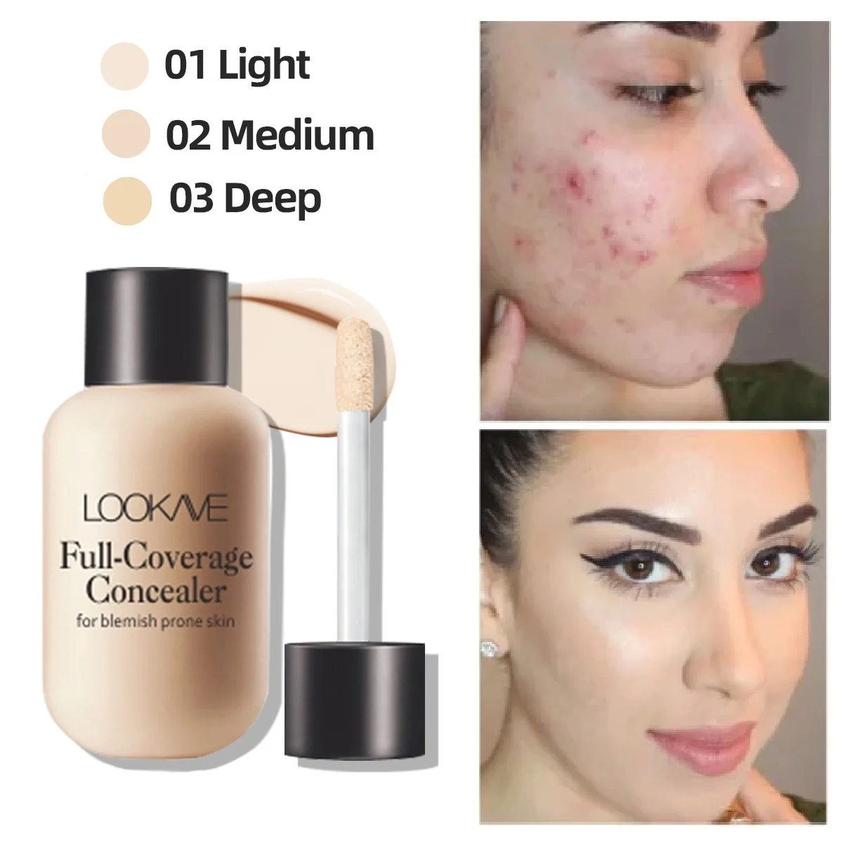 3 Color Matte Liquid Foundation Acne Spot Full Cover Concealer Long Wear Waterproof Natural Face Matte Base Makeup Cosmetic 12g
3 Color Matte Liquid Foundation Acne Spot Full Cover Concealer Long Wear Waterproof Natural Face Matte Base Makeup Cosmetic 12g
