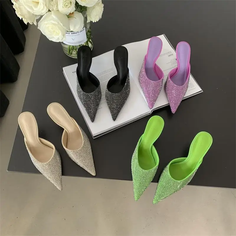 High-Heeled Shoes Lady Mules For Women 2023 Ladies' Slippers Glitter Slides Low Pantofle Pointed Toe Fashion Jelly New Luxury Co
High-Heeled Shoes Lady Mules For Women 2023 Ladies' Slippers Glitter Slides Low Pantofle Pointed Toe Fashion Jelly New Luxury Co