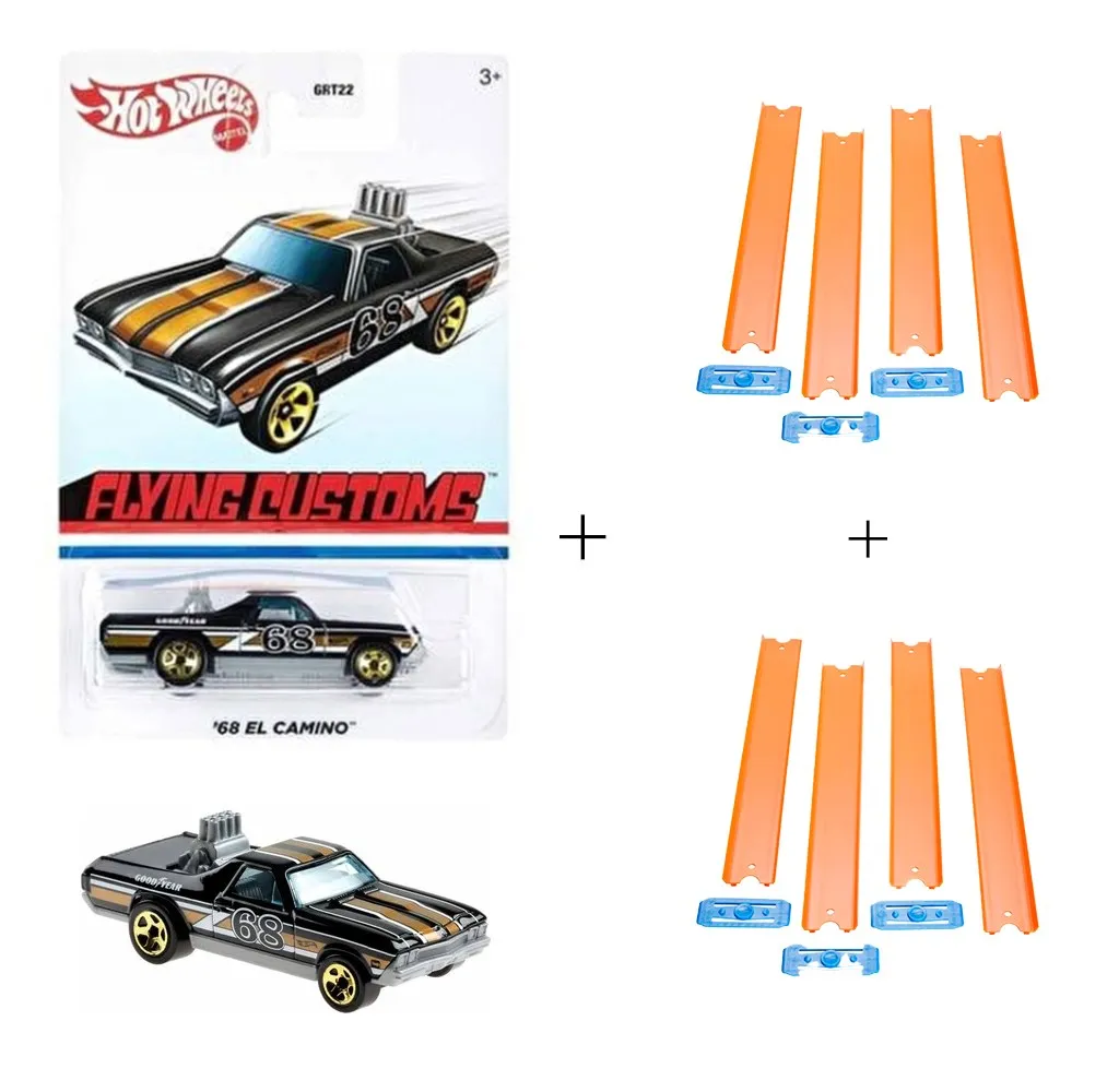 Hot Wheels Track Builder 240cm Orange Runway Set and 68 El Camino Grt22 
Hot Wheels Track Builder 240cm Orange Runway Set and 68 El Camino Grt22