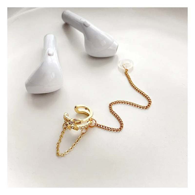 Headphone Anti-Lost Chain Rhinestone Double Row Bow Chain Ear Clip Pendant Trend Pendant Wireless Bluetooth Headphone Lanyard
Headphone Anti-Lost Chain Rhinestone Double Row Bow Chain Ear Clip Pendant Trend Pendant Wireless Bluetooth Headphone Lanyard