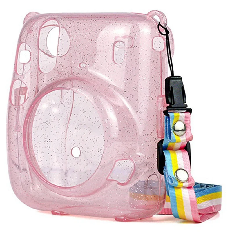 Transparent Mini Camera Bag Glitter Crystal Hard Shell with Detachable Shoulder Strap for Instax Mini 11
Transparent Mini Camera Bag Glitter Crystal Hard Shell with Detachable Shoulder Strap for Instax Mini 11