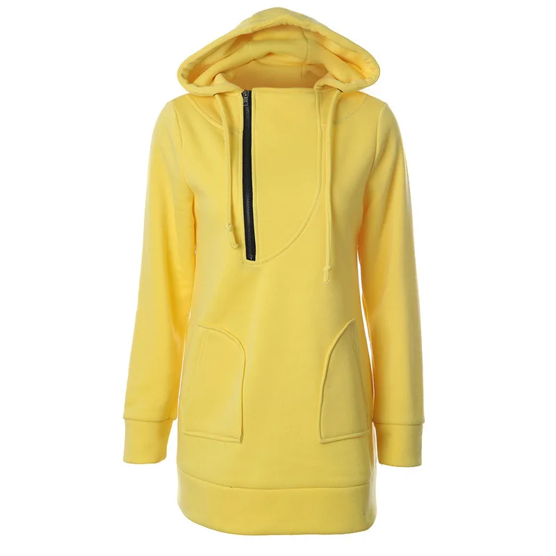 Euramerican Fashion Women Hoodies Sweatshirts Yellow Zipper Cap Drawstring Long Sleeve Shirt Pocket Sweatshirt Women Hoodies
Euramerican Fashion Women Hoodies Sweatshirts Yellow Zipper Cap Drawstring Long Sleeve Shirt Pocket Sweatshirt Women Hoodies