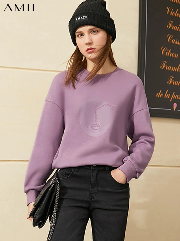 Amii Minimalism Winter Hoodies For Women Fashion Printed Oneck Fleece Thick Female Pullover Women's Sweatershirt Tops 12040889
Amii Minimalism Winter Hoodies For Women Fashion Printed Oneck Fleece Thick Female Pullover Women's Sweatershirt Tops 12040889