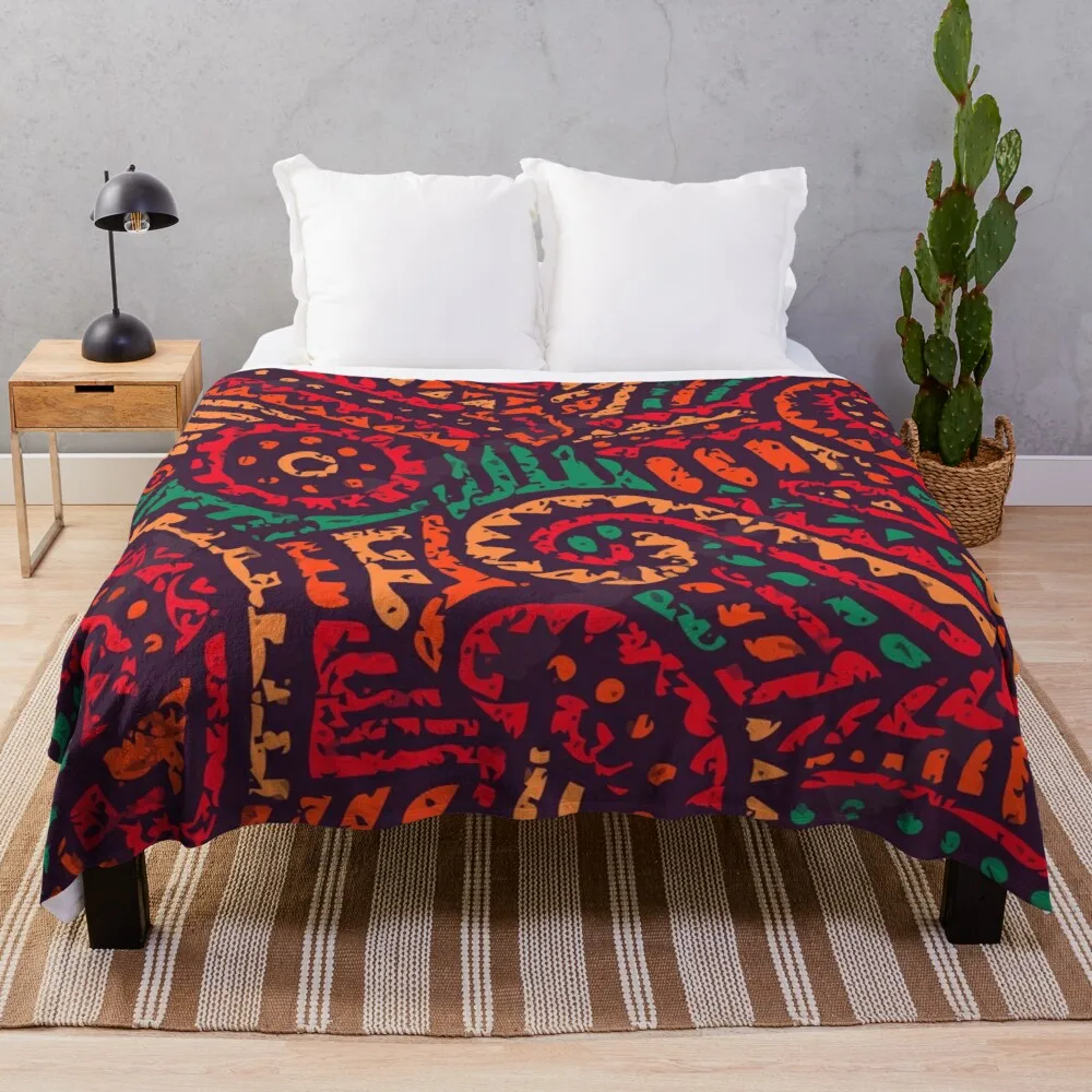 

Африканское винтажное одеяло с принтом, декоративное одеяло из шерпы, для дивана, кровати, подарок