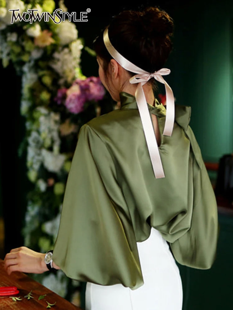 Женская блузка с длинными рукавами-фонариками TWOTWIN, Весенняя Повседневная Блузка с воротником-шарфом, 2022
Женская блузка с длинными рукавами-фонариками TWOTWIN, Весенняя Повседневная Блузка с воротником-шарфом, 2022