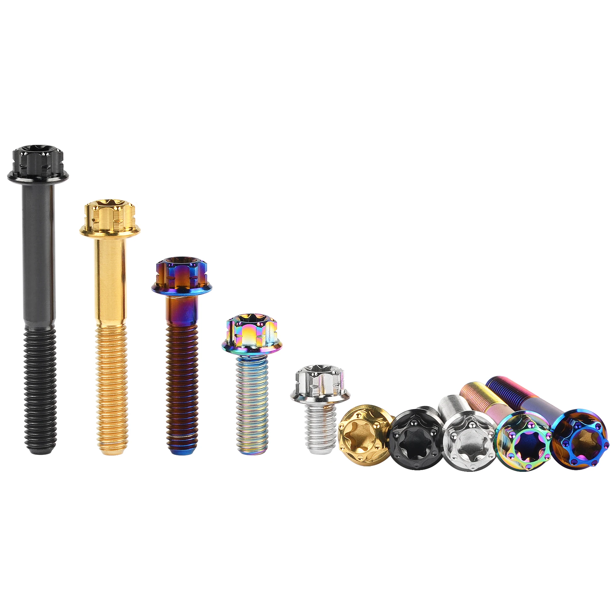 Xingxi Motorcycle modified decorative titanium bolts M6 x10 15 20 25 30 35 40 45 50mm Torx inner and outer plum flange head
Xingxi Motorcycle modified decorative titanium bolts M6 x10 15 20 25 30 35 40 45 50mm Torx inner and outer plum flange head