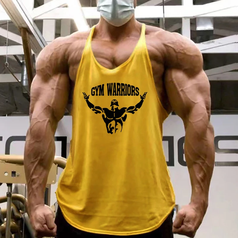 

Muscleguys Brand Gym Clothing Fitness Stringer Tank Top Men Y Back Bodybuilding Shirt Summer Cotton Loose Vests Muscle Singlets