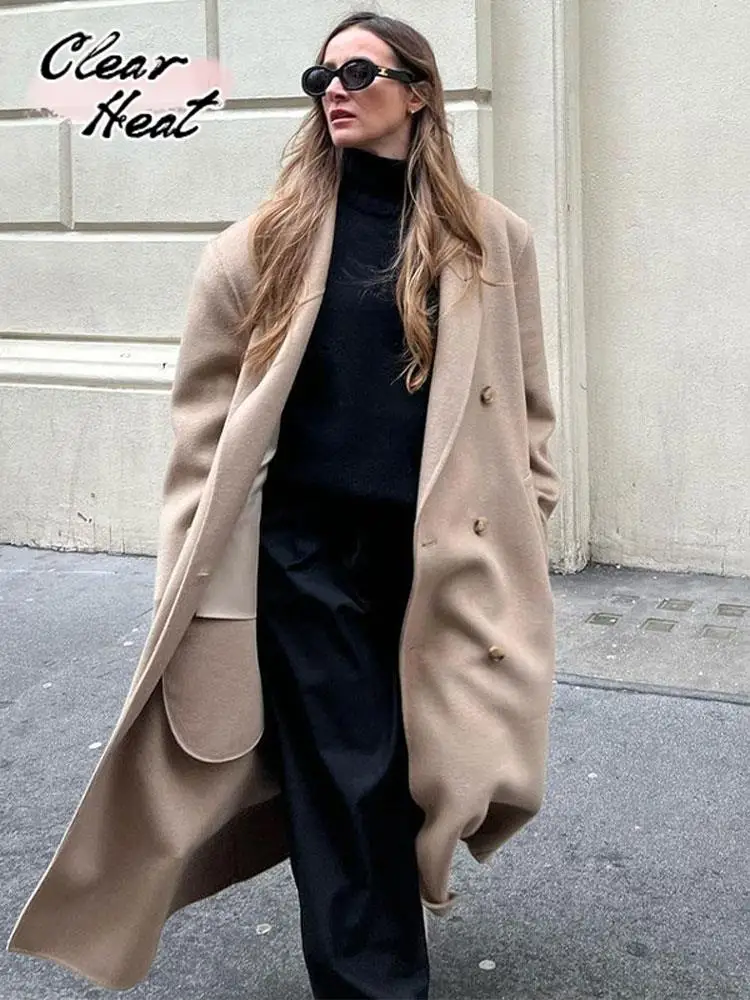 Ladies Fashion Solid Lapel Overcoat With Pockets Women Long Sleeve Loose Single Button Warm Jackets Elagnt Streetwear Winter
Ladies Fashion Solid Lapel Overcoat With Pockets Women Long Sleeve Loose Single Button Warm Jackets Elagnt Streetwear Winter