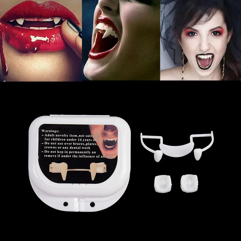Halloween Retractable Vampire Plastic Fangs Fake Teeth Decoration DIY Cosplay Party Supplies Simulation Zombie Dentures Props
Halloween Retractable Vampire Plastic Fangs Fake Teeth Decoration DIY Cosplay Party Supplies Simulation Zombie Dentures Props