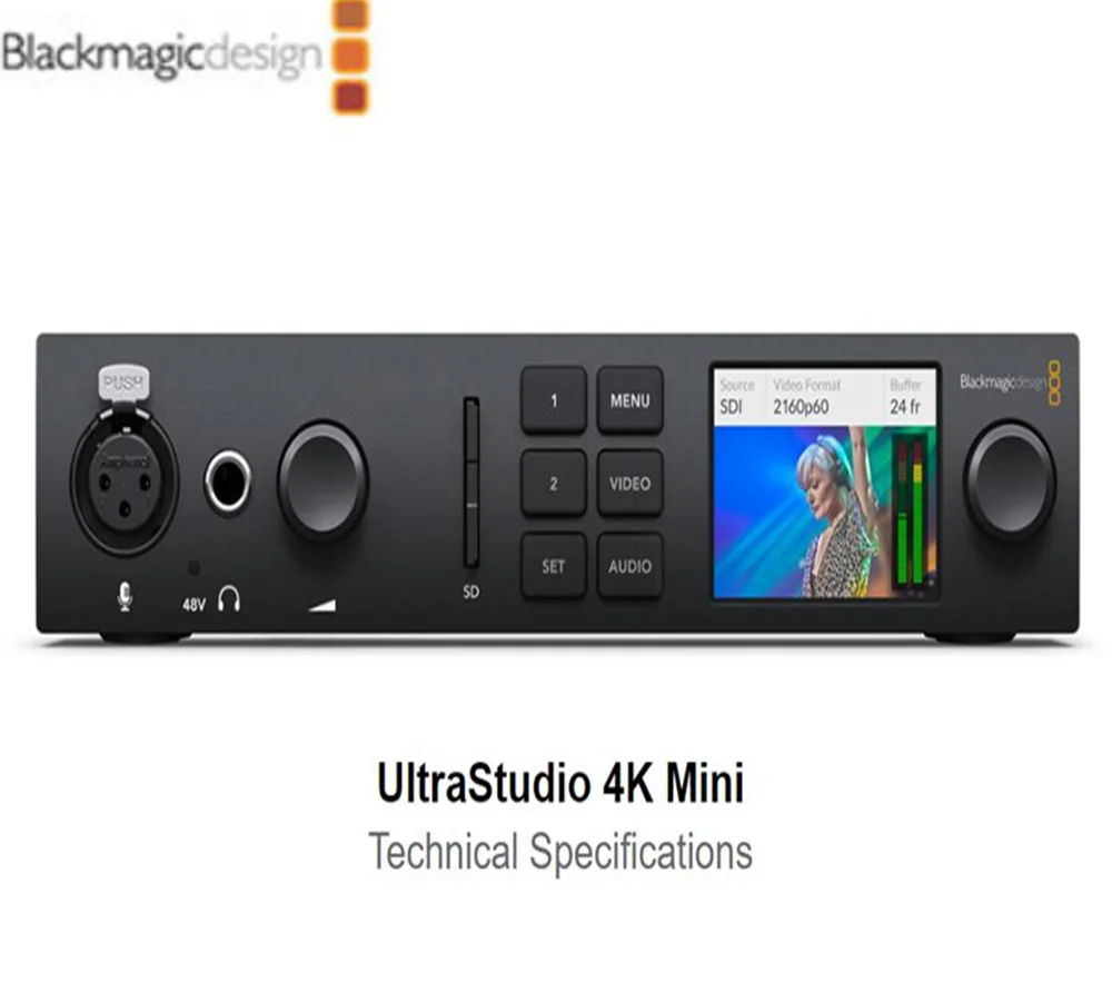 Blackmagic Design UltraStudio 4K Mini, Новый 8-канальный SD/HD/UHD/4K SDI HD-MI, фото-и видеодомофон
Blackmagic Design UltraStudio 4K Mini, Новый 8-канальный SD/HD/UHD/4K SDI HD-MI, фото-и видеодомофон