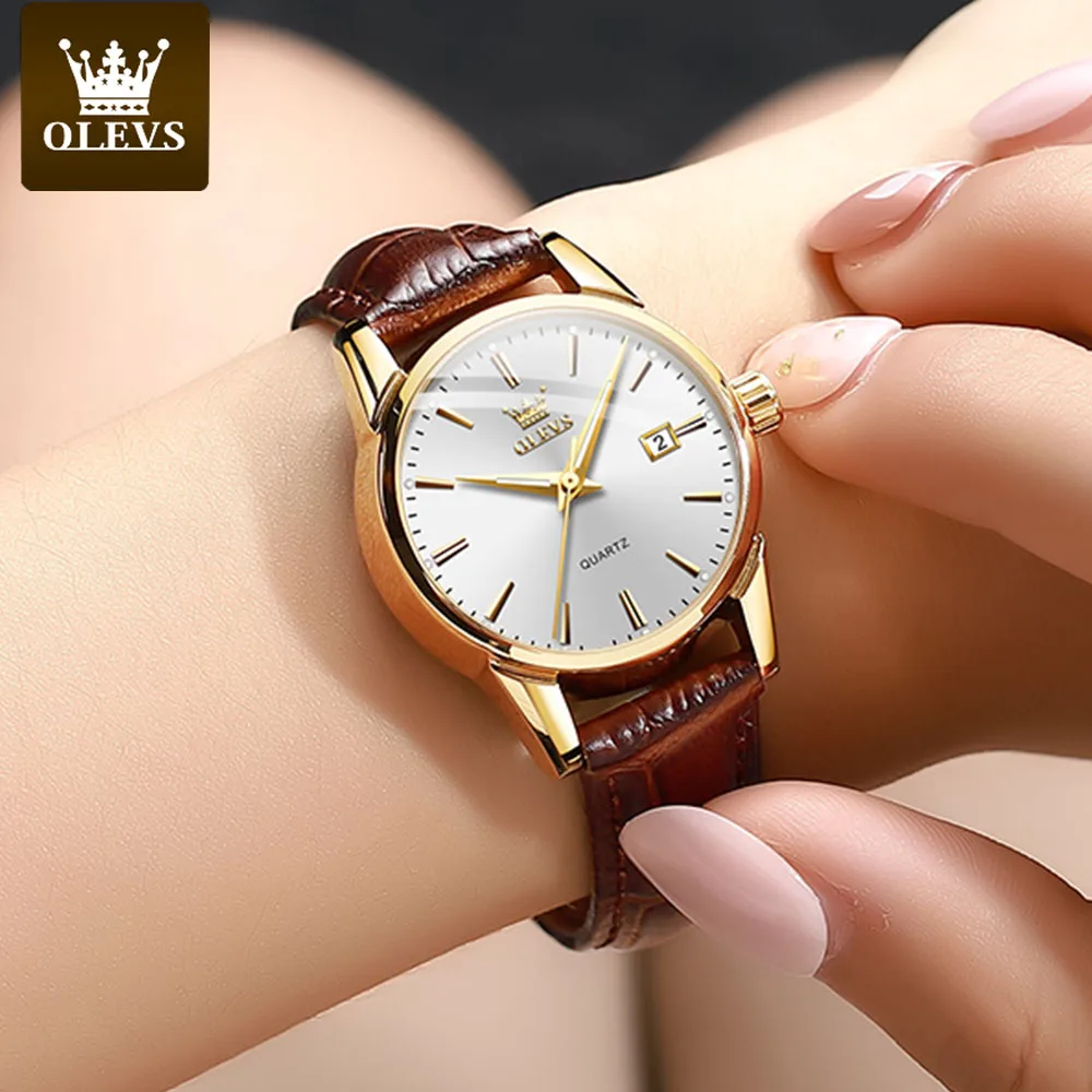 OLEVS Top Brand Quartz Women Watches Waterproof Leather Strap Fashion Women Watch Date Clock
OLEVS Top Brand Quartz Women Watches Waterproof Leather Strap Fashion Women Watch Date Clock