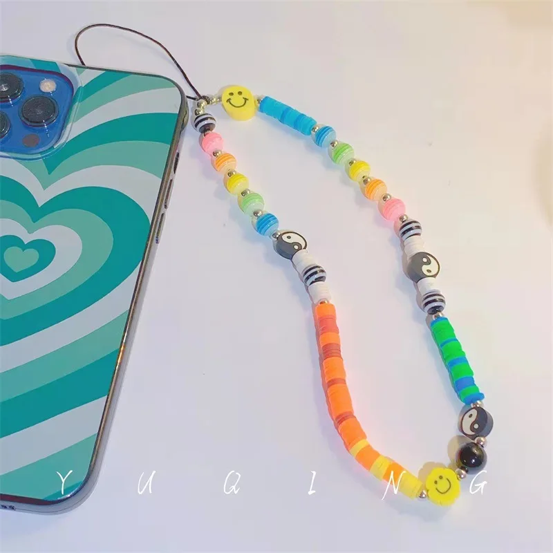 Trend Fashion Sweet Style Colorful Bracelet Yellow Smiley Gossip Beaded Lanyard Mobile Phone Chain Female Anti-lost Accessories
Trend Fashion Sweet Style Colorful Bracelet Yellow Smiley Gossip Beaded Lanyard Mobile Phone Chain Female Anti-lost Accessories