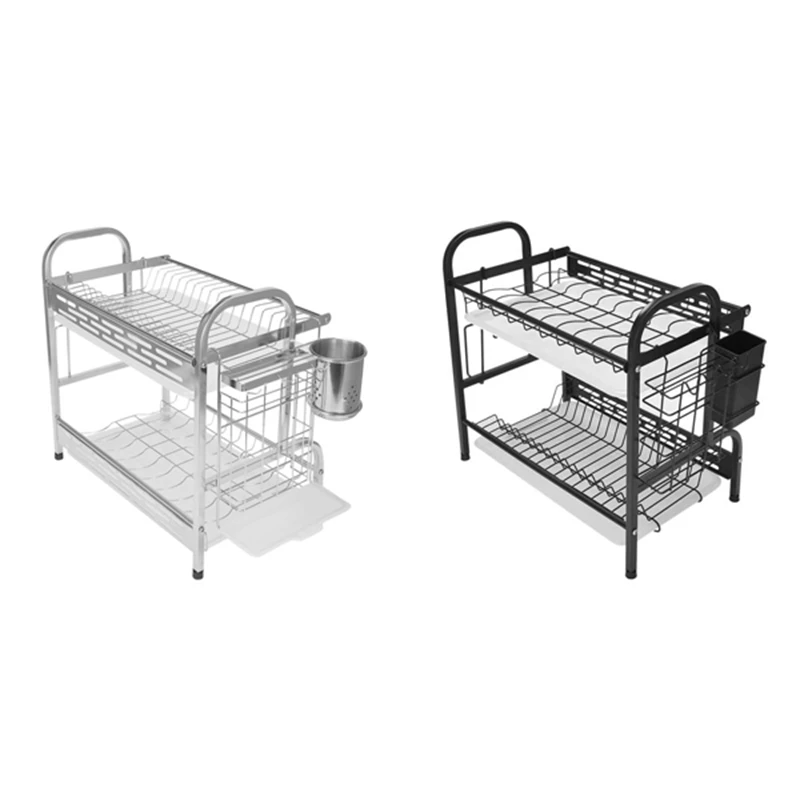 2 Tier Draining Board Rack With Drip Tray Stainless Dish Drying Rack Kitchen Plate Drying Rack Kitchen Accessories
2 Tier Draining Board Rack With Drip Tray Stainless Dish Drying Rack Kitchen Plate Drying Rack Kitchen Accessories