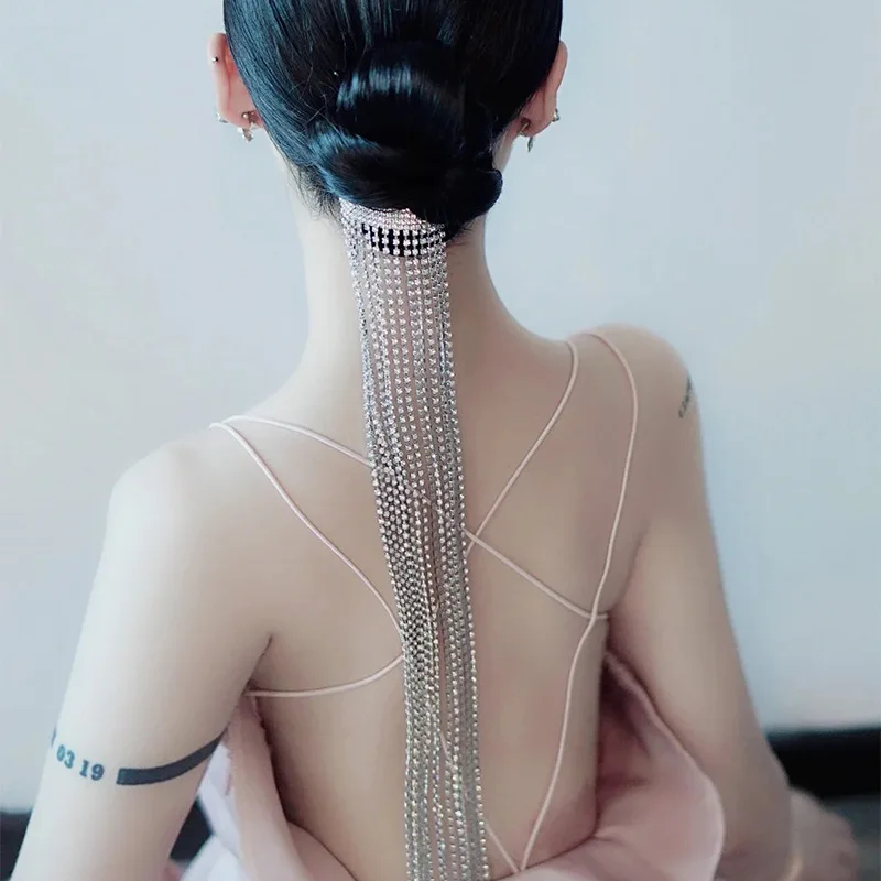 Shiny Full Rhinestone Hairpins for Women Bijoux Long Tassel Crystal Hair Accessories Wedding Bride Banquet Trendy Hair Jewelry
Shiny Full Rhinestone Hairpins for Women Bijoux Long Tassel Crystal Hair Accessories Wedding Bride Banquet Trendy Hair Jewelry