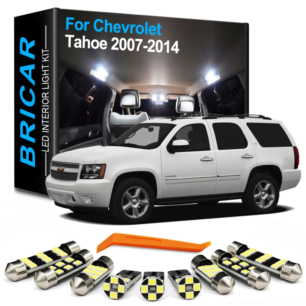 Bricar 15Pcs Canbus Interior LED Bulb Light Kit For Chevrolet Chevy Tahoe 2007 2008 2009 2010 2011 2012 2013 2014 Vehicle Lamp
Bricar 15Pcs Canbus Interior LED Bulb Light Kit For Chevrolet Chevy Tahoe 2007 2008 2009 2010 2011 2012 2013 2014 Vehicle Lamp