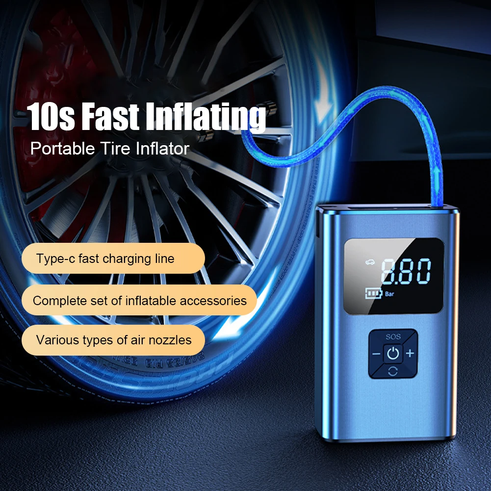 Universal 12V 150PSI Car Tire Inflator Bicycles Air Pump Wireless Compressor Pump Electric Air Inflation For Motorcycles Balls
Universal 12V 150PSI Car Tire Inflator Bicycles Air Pump Wireless Compressor Pump Electric Air Inflation For Motorcycles Balls