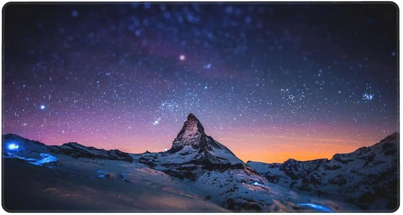 Mountain Night Sky Long Gaming Mouse Pad with Stitched Edge Computer Keyboard Mat Non-Slip Rubber Base Desk Blotter Protector fo
Mountain Night Sky Long Gaming Mouse Pad with Stitched Edge Computer Keyboard Mat Non-Slip Rubber Base Desk Blotter Protector fo