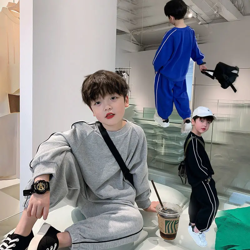 New Boys' Suits Children'S Sports Casual Pants Baby Spring And Autumn Section Long-Sleeved Sweater Two-Piece High Quality
New Boys' Suits Children'S Sports Casual Pants Baby Spring And Autumn Section Long-Sleeved Sweater Two-Piece High Quality