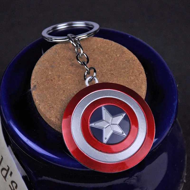 Фото Новинка 2021 кольцо для ключей с супергероями Капитан Америка аксессуары косплея