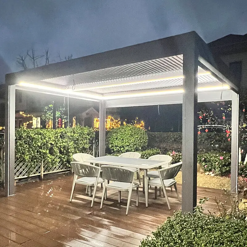Customized outdoor pavilion aluminum alloy sunshine room telescopic sunshade courtyard electric shutter garage
Customized outdoor pavilion aluminum alloy sunshine room telescopic sunshade courtyard electric shutter garage
